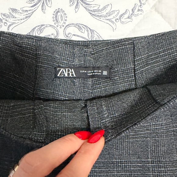 Zara Dark Gray Plaid Mini Skort - Picture 8 of 8